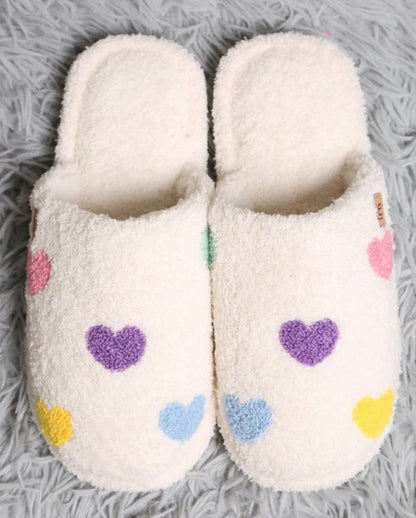 Super Lux Multi Color Heart Slippers