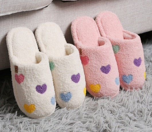 Super Lux Multi Color Heart Slippers