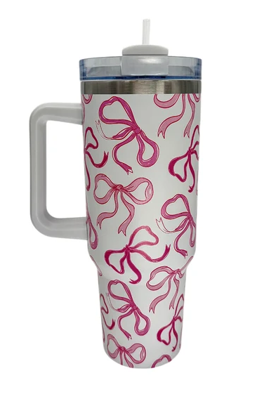 Girlie Girl 40oz Morgan Tumbler Multi Bow