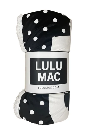Girlie Girl LULU MAC Blanket (Black/White Dots)