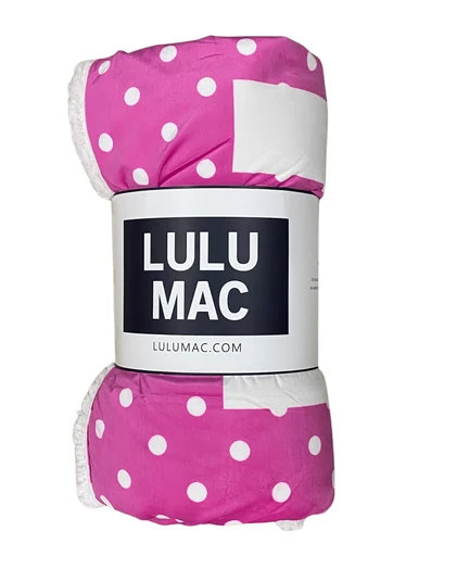 Girlie Girl LULU MAC Blanket (Hot Pink/White Dots)