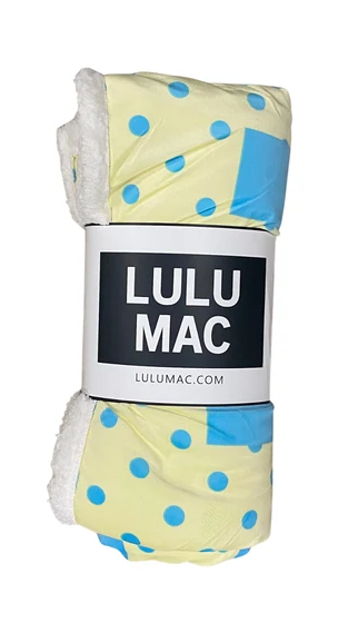 Girlie Girl LULU MAC Blankets (Yellow/Blue Dots)