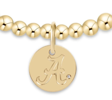 Enewton ecollegiate classic gold 3mm bracelet-Alabama Disc