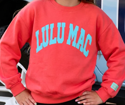 Youth Girlie Girl LULU MAC Puff Logo Sweatshirt