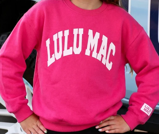 Youth Girlie Girl LULU MAC Puff Logo Sweatshirt
