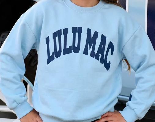 Youth Girlie Girl LULU MAC Puff Logo Sweatshirt