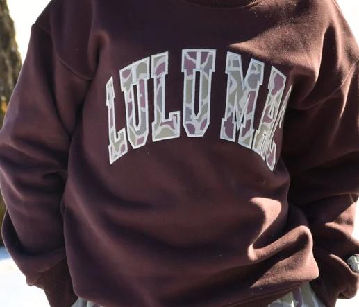 Youth Girlie Girl LULU MAC Camo Logo Sweatshirt