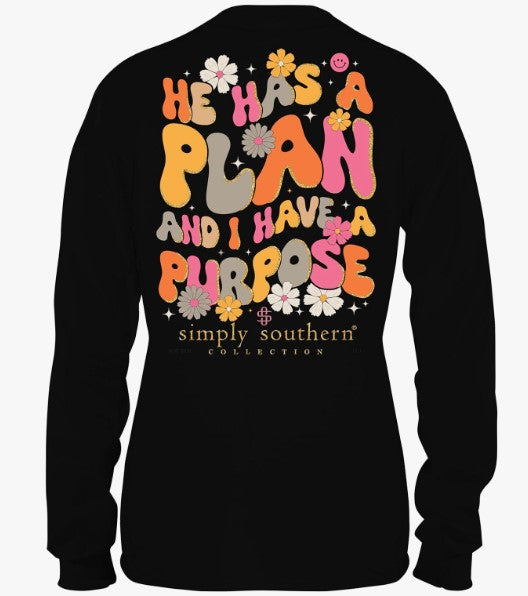 Youth Simply Southern Have A Purpose L/S Black
