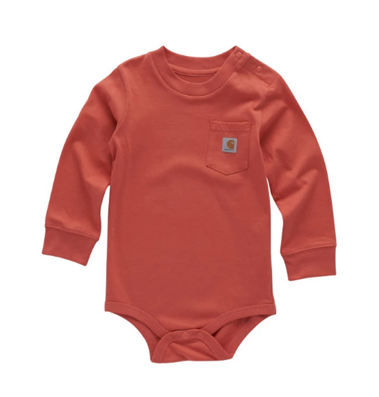 Carhartt Infant L/S Pocket Bodysuit (Sea Coral)