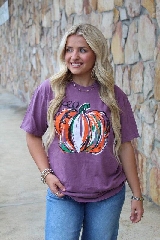 Comfort Color Big Pumpkin S/S Tee (Berry)
