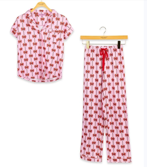 Youth Simply Southern The Holiday Simply Soft Pajama Set (Mint Bow)