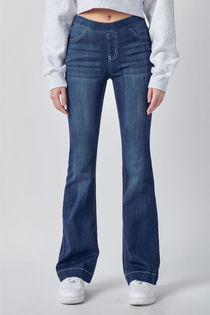 Cello Flared Jegging (Dark Wash)