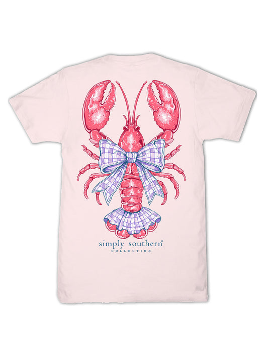 Youth Girls Simply Southern Lobster T-Shirt (Rosy)