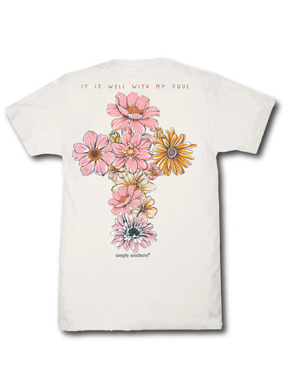 Youth Girls Simply Southern Well With My Soul T-Shirt (Linen)