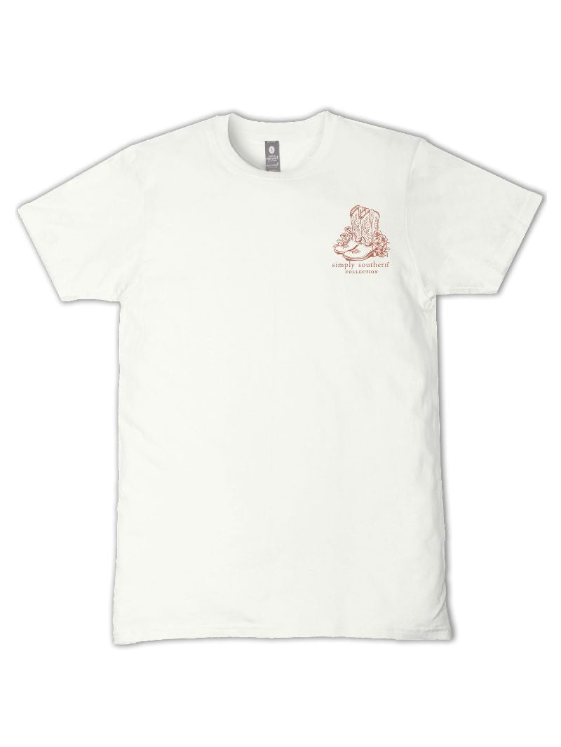 Youth Girls Simply Southern Born To Be Wild T-Shirt (Oyster)