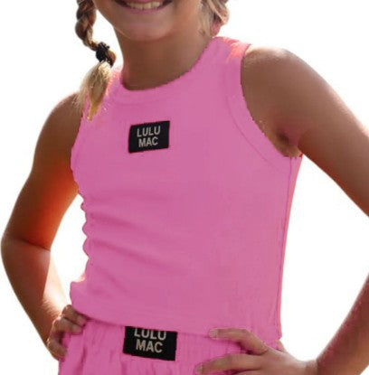 Girls Girlie Girl LULU MAC Solid Tank