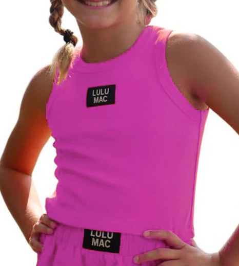 Girls Girlie Girl LULU MAC Solid Tank