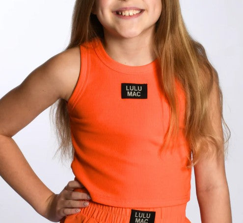 Girls Girlie Girl LULU MAC Solid Tank