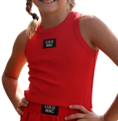 Girls Girlie Girl LULU MAC Solid Tank