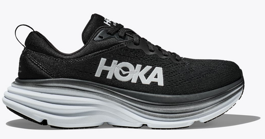 Men's Hoka Bondi 8 (Wide) (Black/White)