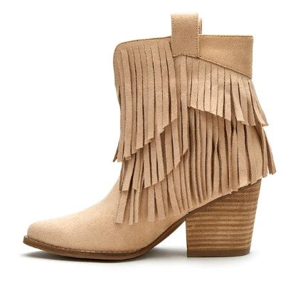 Coconuts by Matisse Logan Fringe Bootie Natural