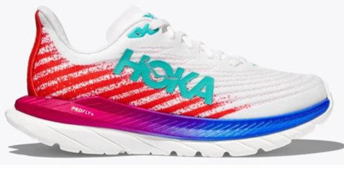 Women's Hoka Mach 5 (White/Flame)