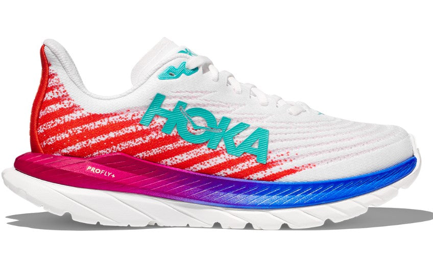 Men's Hoka Mach 5 (White/Flame)