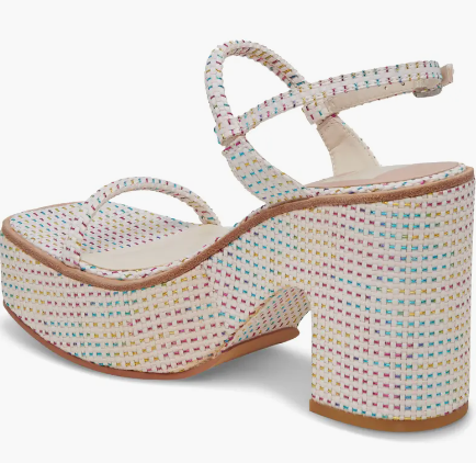 Dolce Vita Jodie Pride Platform Heeled Sandal Pastel Stripe