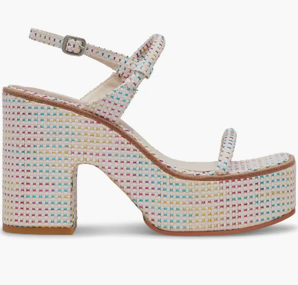 Dolce Vita Jodie Pride Platform Heeled Sandal Pastel Stripe