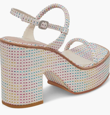 Dolce Vita Jodie Pride Platform Heeled Sandal Pastel Stripe