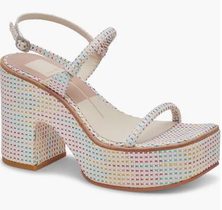 Dolce Vita Jodie Pride Platform Heeled Sandal Pastel Stripe