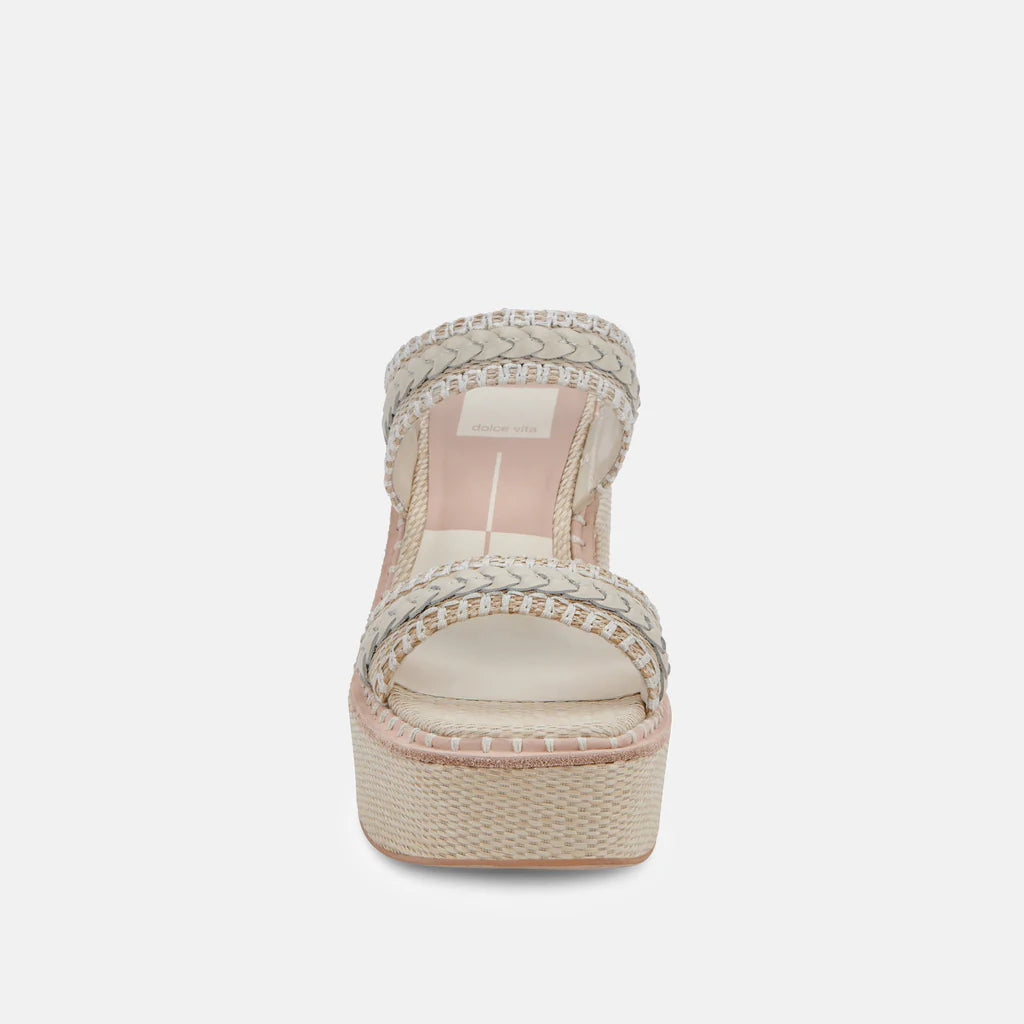 Dolce Vita Whim Platform Heel Oatmeal Raffia