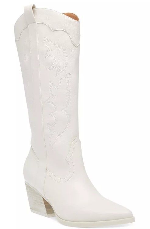 Dolce Vita Kindred Western Boots Ivory