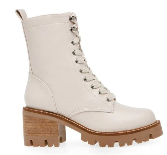 Dolce Vita Madey Combat Boots Ivory