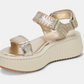 Dolce Vita Debra Sandal Platinum Distressed Leather