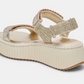 Dolce Vita Debra Sandal Platinum Distressed Leather