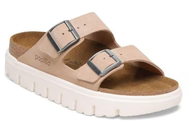 Women's Birkenstock Arizona Chunky Platform (Warm Sand) (Medium/Narrow/Width)
