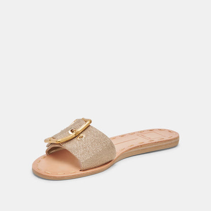 Dolce Vita Dasa Sandal Light Gold Raffia
