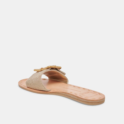 Dolce Vita Dasa Sandal Light Gold Raffia