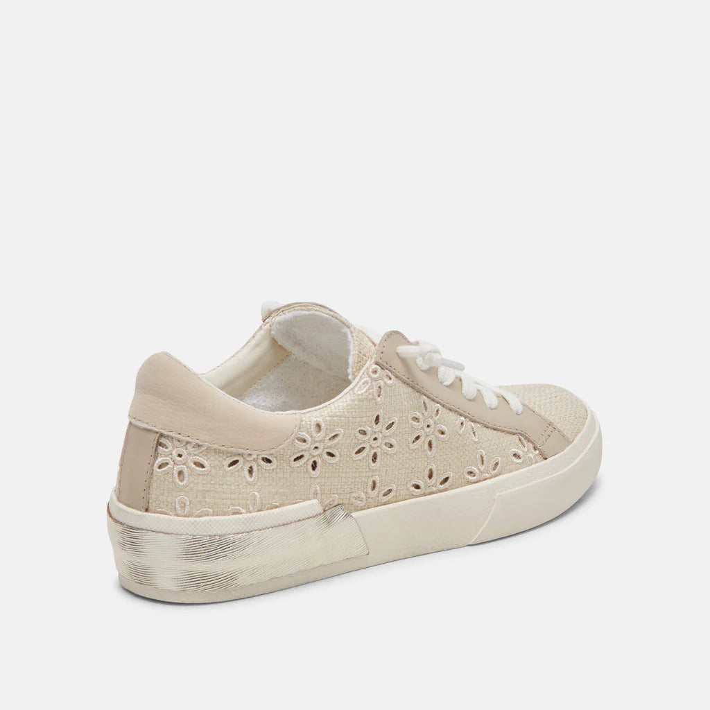 Dolce Vita Sneaker Oatmeal Floral Eyelet