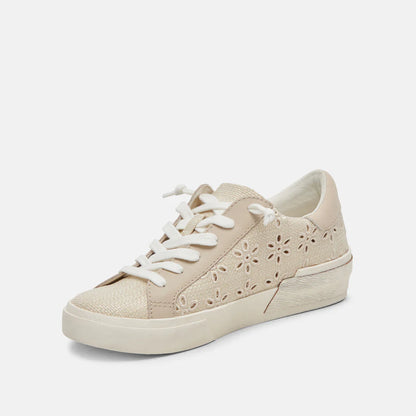 Dolce Vita Zina Oatmeal Floral Eyelet Sneaker
