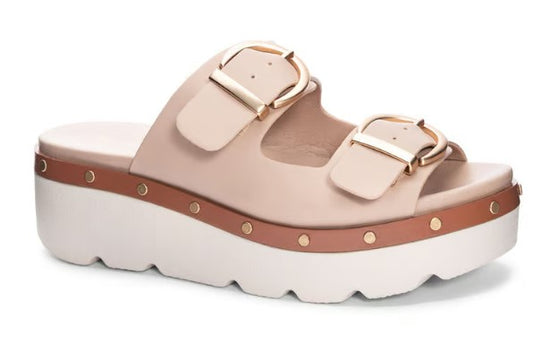 Chinese Laundry Surfs Up Sandal (Beige)
