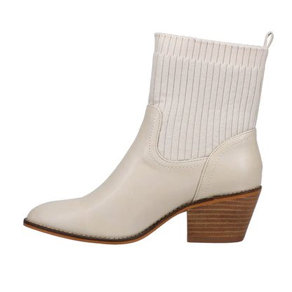 Corkys Crackling Pull On Bootie Ivory