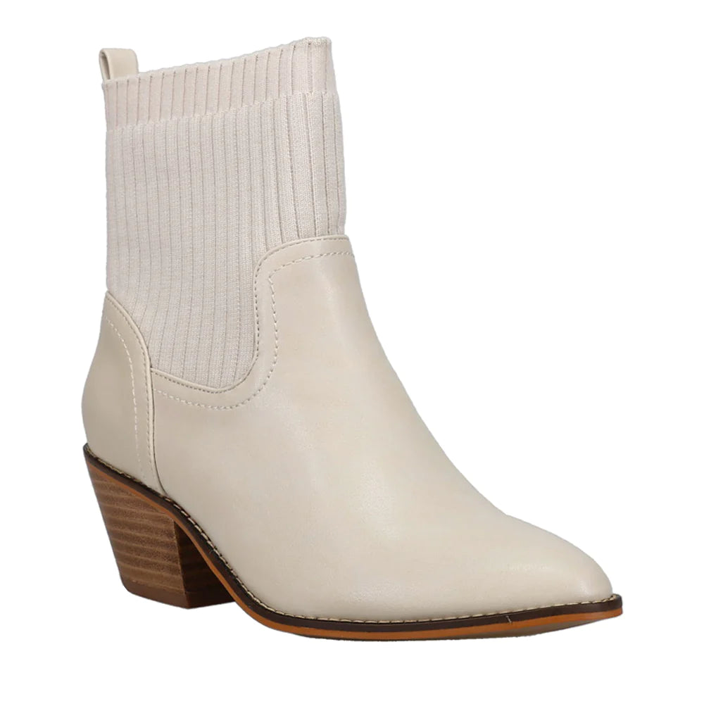 Corkys Crackling Pull On Bootie Ivory
