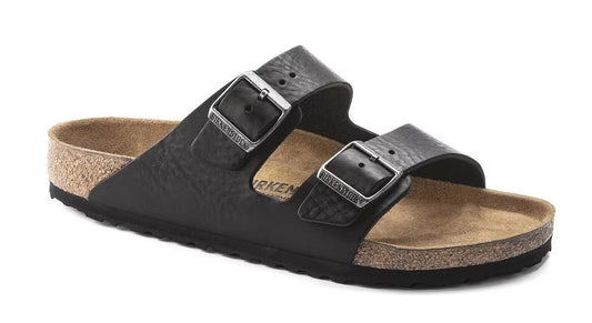 Men's Birkenstock Arizona Grip Leather-Vintage Wood Black