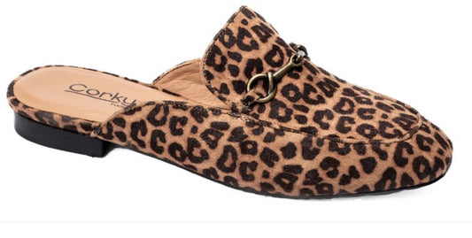 Corkys Charmer Flat Mule (Leopard)