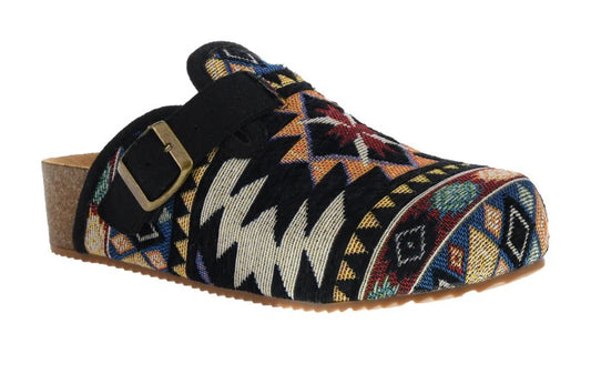 Chinese Laundry Magnolias Tapestry Clog (Black Multi)