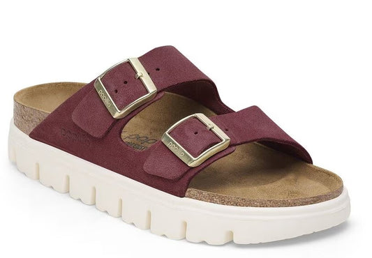 Women's Birkenstock Arizona Chunky Suede Leather (Berry Crush)