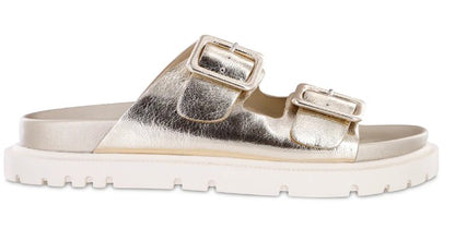 MIA Gen Double Buckle Strap Sandal (Gold Metallic)