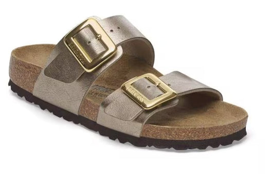 Birkenstock Sydney Luxe Buckle (Birko-Flor-Graceful Taupe) (Medium/Narrow/Width)